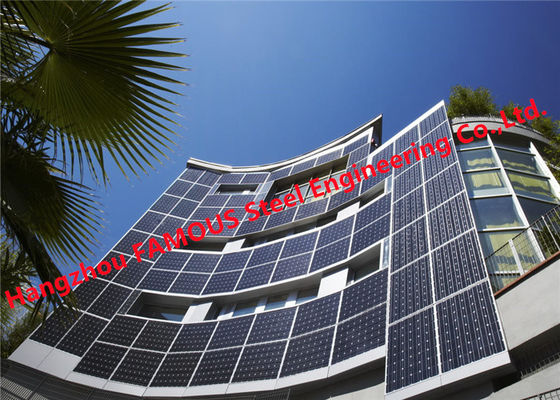 Solar BIPV Fireproof Glass Facade Curtain Wall Building Integrated Photovoltaic 5mm 9A 5mm