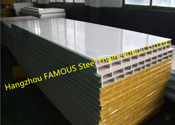 White 0.4-0.8mm MgO Sandwich Panel , Fireproof  Partition Wall Board