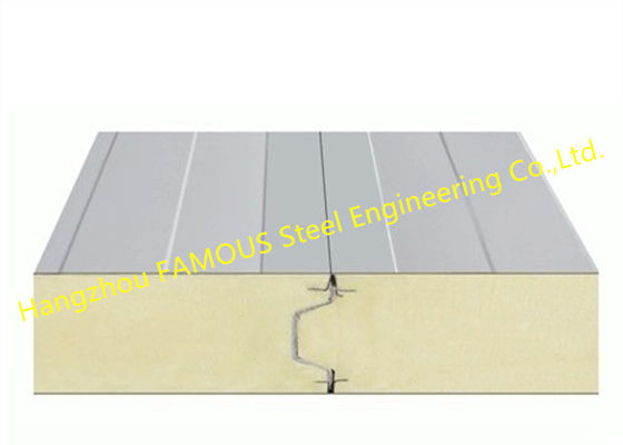PU 150mm 200mm Sandwich Wall Panels With Excellent Gloss Retention