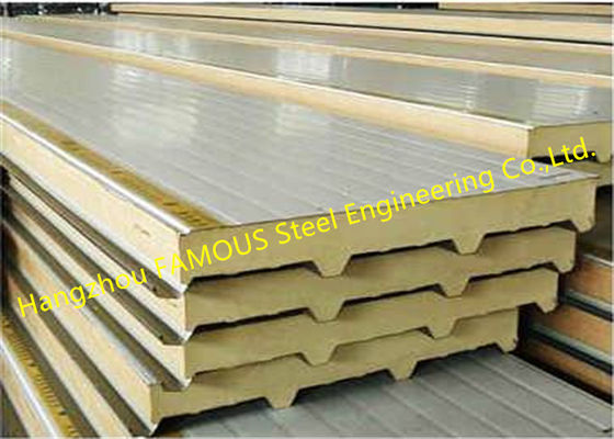 PU 150mm 200mm Sandwich Wall Panels With Excellent Gloss Retention