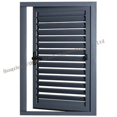 Customized Aluminum Jalousie Louver Window For Toilet / Bathroom