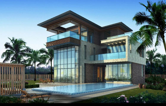 Portable ISO3834 Modern Steel Frame Home Kits , Galvanized Steel Modular Home Kits