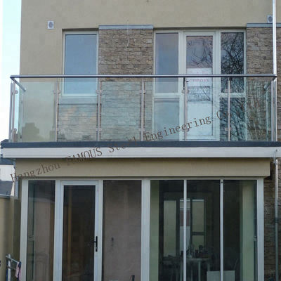 Aluminium Frame 62x102mm Handrail Glass Balustrade Anodizing