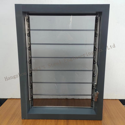 Customized Aluminum Jalousie Louver Window For Toilet / Bathroom