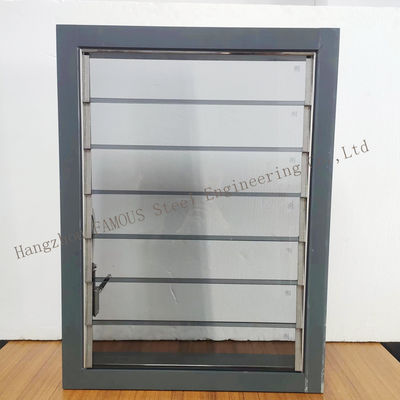 T5 T6 Aluminum Exterior Storm Windows , 6063 Aluminium Louver Window