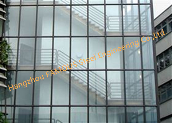 Single Silver 6mm 12A 6mm Glass Curtain Wall With Low Heat Transfer Coefficient