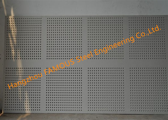 Perforated 8mm Suspended Gypsum Board Ceiling , 9mm Acoustic Gypsum Board Ceiling
