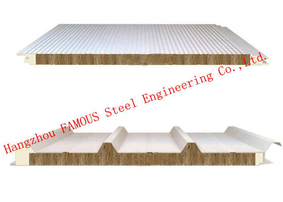 Recycled Rockwool 100mm 1150mm Sandwich Wall Panels