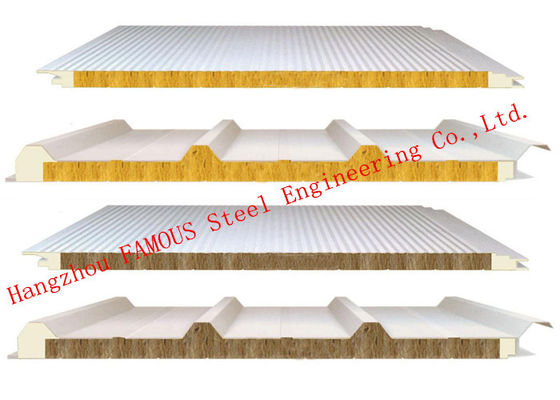 Recycled Rockwool 100mm 1150mm Sandwich Wall Panels