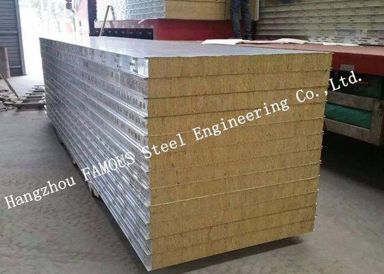 Recycled Rockwool 100mm 1150mm Sandwich Wall Panels