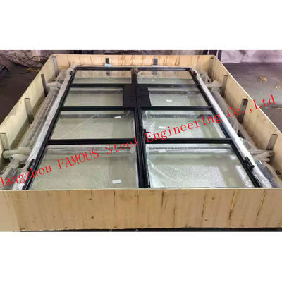 Black Steel Frame Grill Toughened Glass Windows Doors Vintage Style