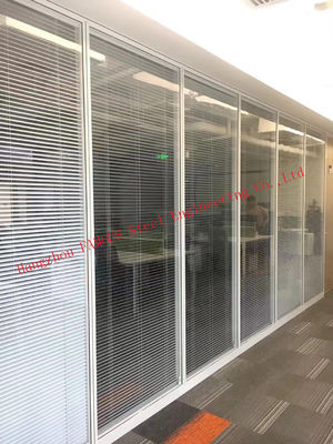 Office Desmontable Aluminum Frame Glass Partition Walls 800mm Width