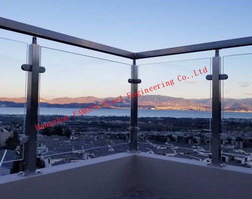Spigot Bracket Outdoor Glass Balustrade Toughenend Glass Railing Handrail