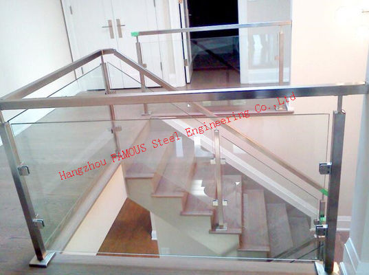 Spigot Bracket Outdoor Glass Balustrade Toughenend Glass Railing Handrail