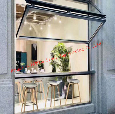 Restaurant Aluminum Vertical Bifolding Window With Tempered Glass