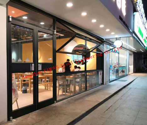 Restaurant Aluminum Vertical Bifolding Window With Tempered Glass