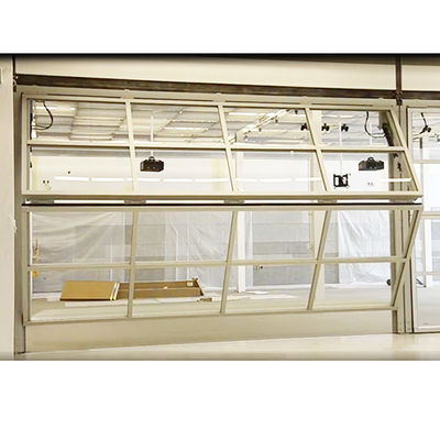Hydraulic Dual Panal Bifolded Toughened Glass Windows Upward Acting