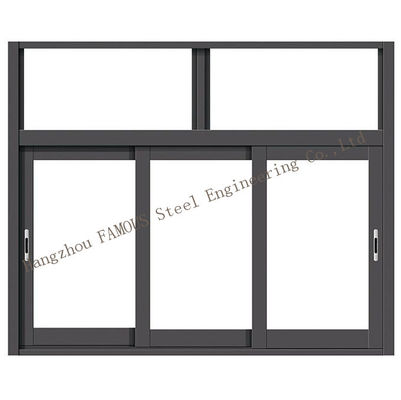 Grey Laminated PVB Sound Insulation Glass Windows With T4 Temper
