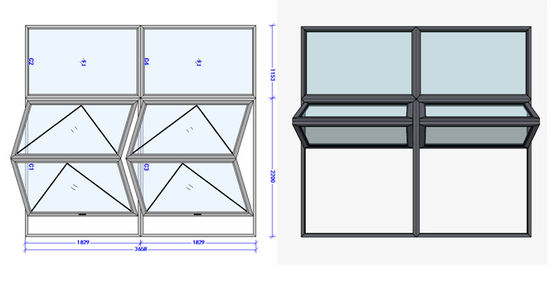 Toughened Glass Horizontal Bifold Windows For Cafe Restaurant