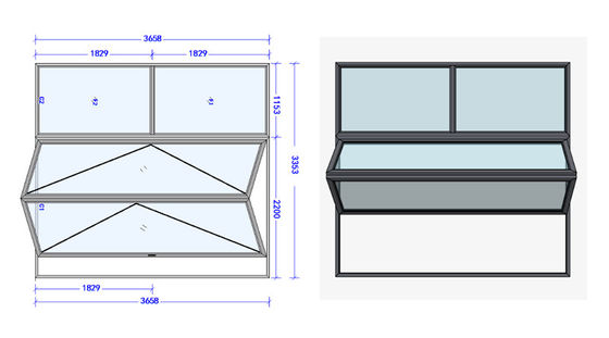 Toughened Glass Horizontal Bifold Windows For Cafe Restaurant