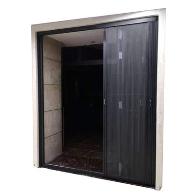 Anodized Aluminum Fire Attenuation Glass Entry Doors Swing Open