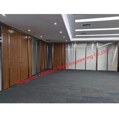 Custom Design Portable Office Aluminum Frame Double Glass Soundproof Glass Partition Walls with Louver