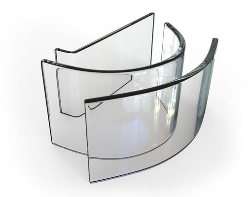 ASTM C1464 Curved Glass Curtain Walls 6106 Toughened Glass Wall
