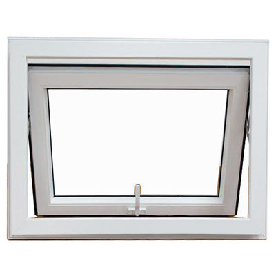 Ventilated Aluminum Storm Windows Toughened Glass Awning UPVC Windows