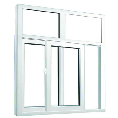 Double Glazed Soundproof Sliding UPVC Glass Windows Heat Insulation Anti Theft