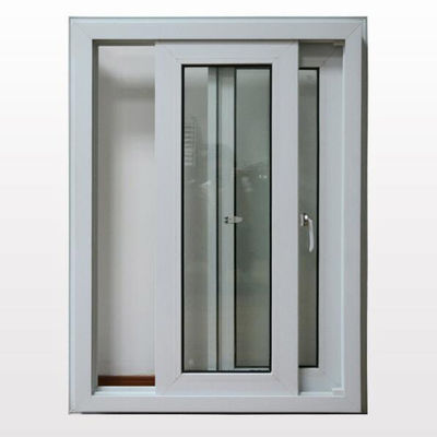 Double Glazed Soundproof Sliding UPVC Glass Windows Heat Insulation Anti Theft