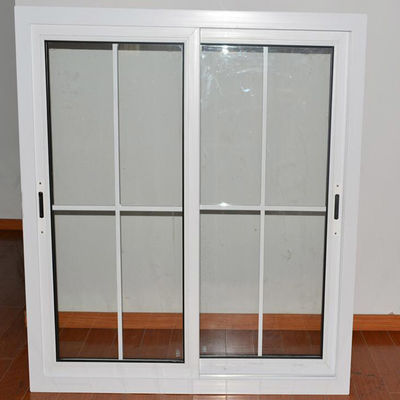 Double Glazed Soundproof Sliding UPVC Glass Windows Heat Insulation Anti Theft