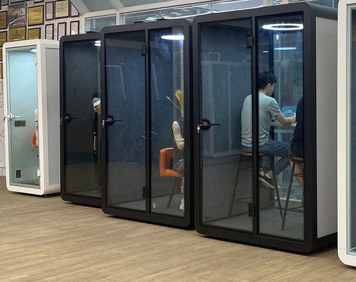 Soundproof Aluminium Glazed Partition Silence Office Booth