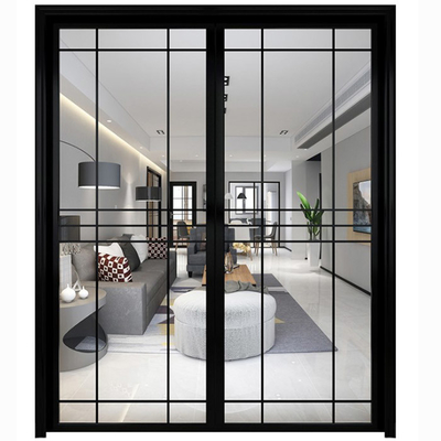 Narrow Frame Insulating Glass Partition Walls Push Pull Sliding Door Partition