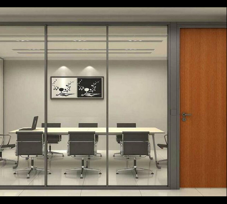 Soundproof Modern Office Glass Partition Walls With Aluminium Frame
