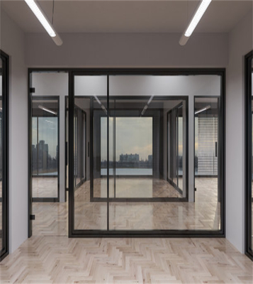 Interior Aluminium Frame Glass Partition Walls Movable For Office Partitions