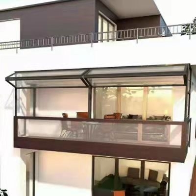 Vertical Folding Structural Aluminum Storm Windows For Cafe Shop
