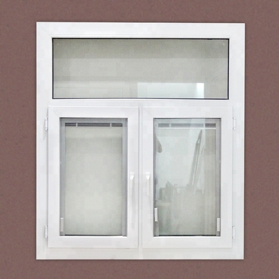 Indoor Frosted Double Glazed Windows With Casement Vinyl Grilles