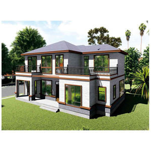 Light Weight Steel Frame Villa Prefabricated Container With Sandwich Panel Door