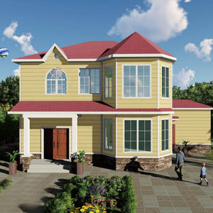 Light Weight Steel Frame Villa Prefabricated Container With Sandwich Panel Door
