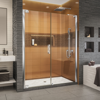 Modern Aluminum Frameless Pivot Shower Door Double Glass