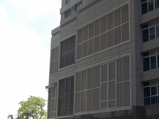 Anodized Prefabricated Fixed Aluminum Louvered Window Weatherproof