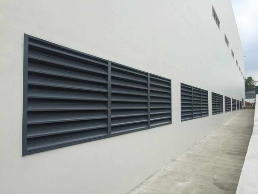 Anodized Prefabricated Fixed Aluminum Louvered Window Weatherproof