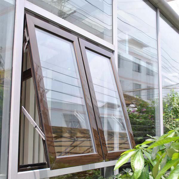 Double Glazing Aluminum Storm Windows Rain Proof Breathable Alloy Awning Window