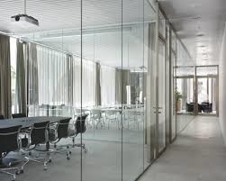 12mm Aluminium Frame  Movable Glass Office Partitions Solid Interior