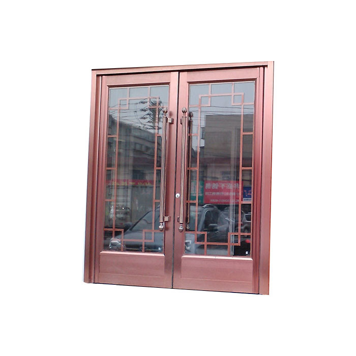 Aluminum Frame Store Front Glass Door With ADA Compliance Threshold