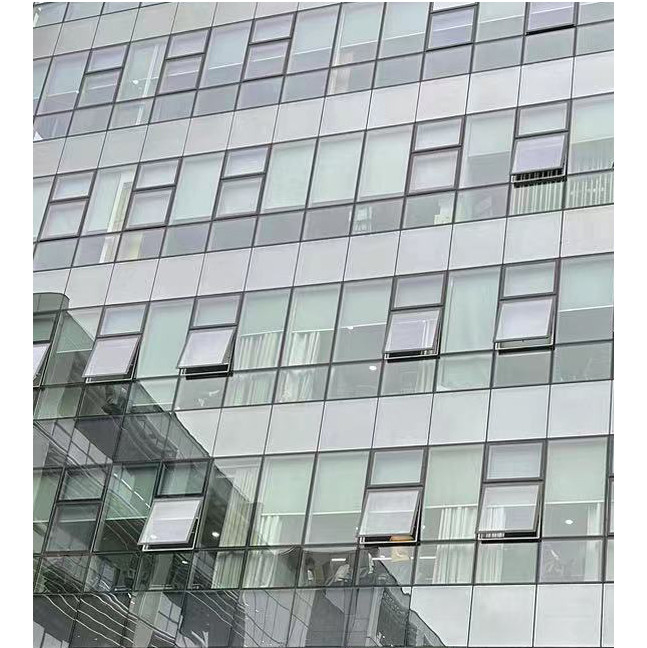 Thermal Insulation Reflective Glass Curtain Wall Facade 0% - 90% Openness