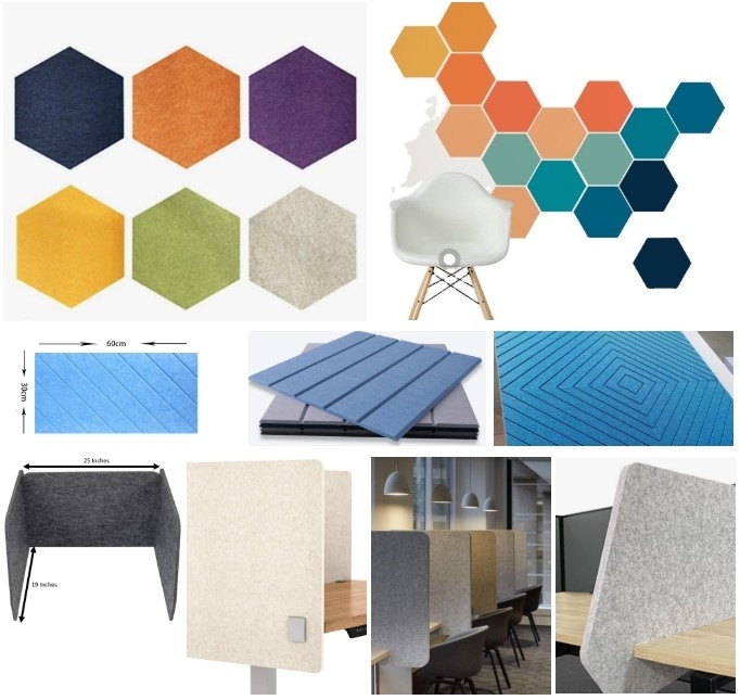 Wall Decoration Absorbs Sound Polyester Acoustic Panel Graphic Room Office