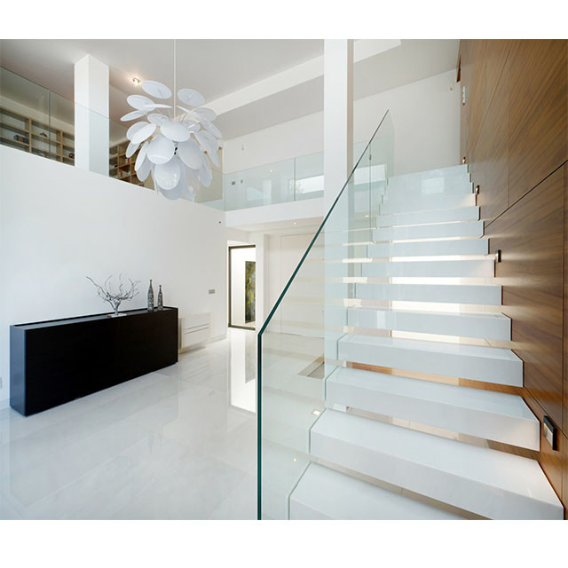 Contemporary Stair Hand Railings With Laminated Or Single Tempered Glass