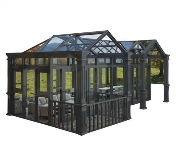 Create a Stunning Outdoor Space with a Waterproof Aluminum Frame Glass House Sunroom