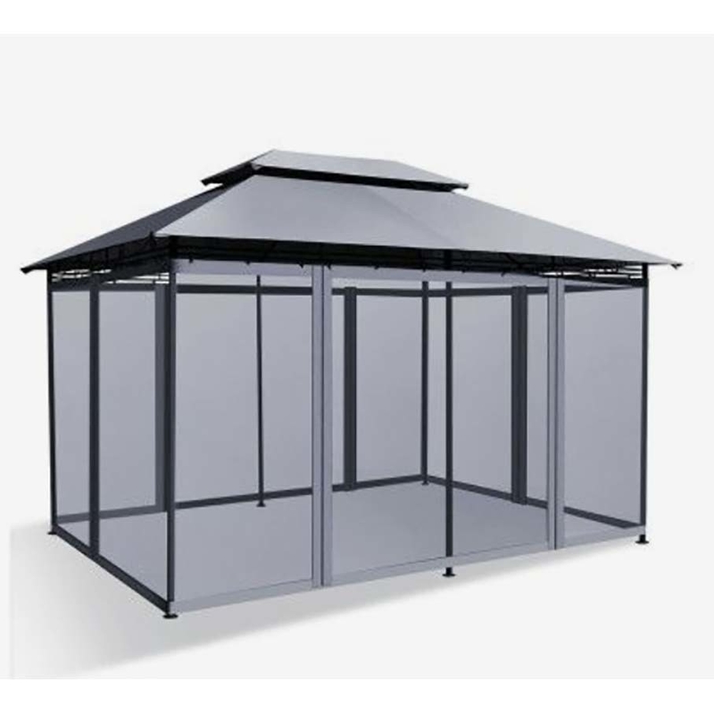 Outdoor Living Glass Sunroom With Brown Glass Color And Chinese Top Hardware